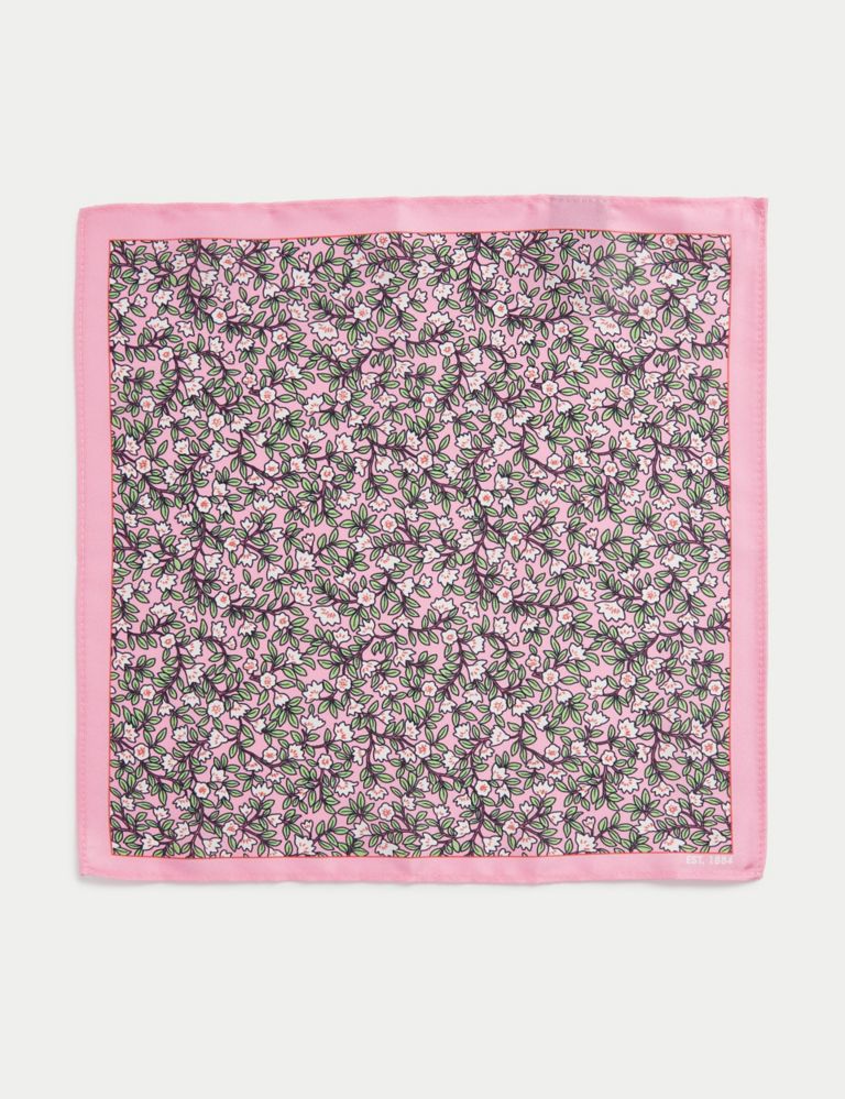 Slim Printed Floral Tie & Pocket Square Set 3 of 3