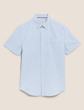 Slim Pure Cotton Oxford Shirt Image 2 of 4