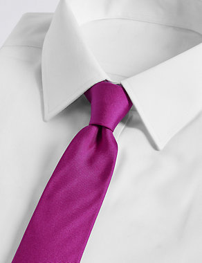 Slim Pure Silk Tie Image 2 of 3