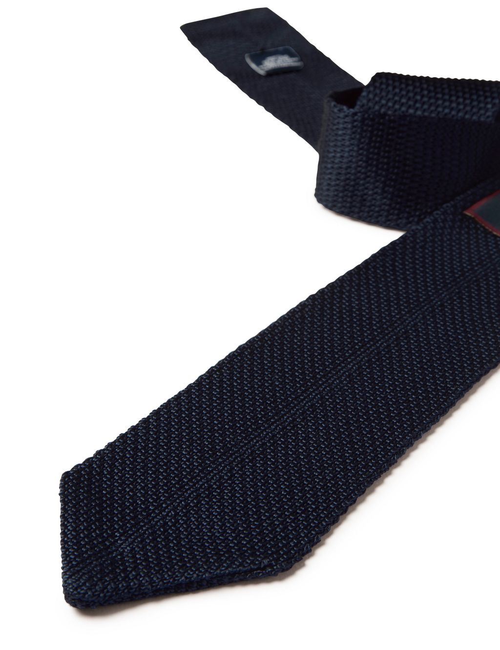 Slim Textured Pure Silk Knitted Tie 1 of 3