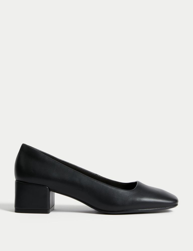Slip On Block Heel Court Shoes | M&S Collection | M&S