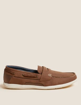 men's canvas slip on deck shoes