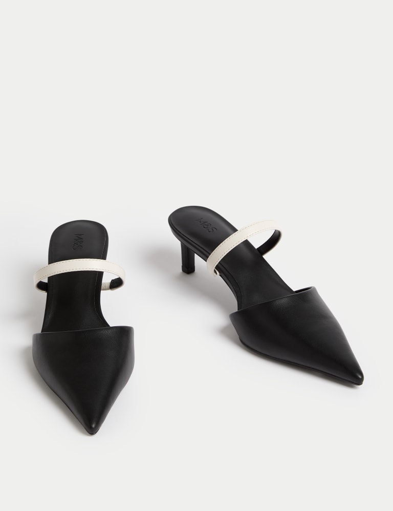 Slip On Kitten Heel Mules 2 of 3