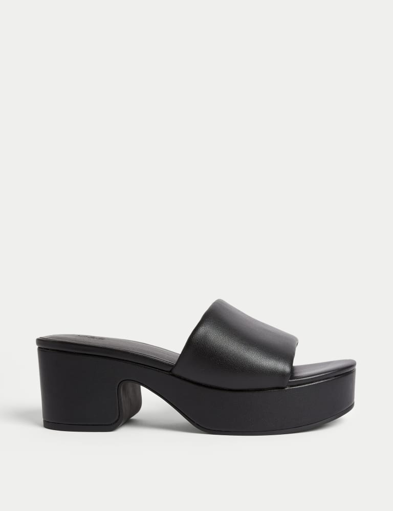 Slip On Platform Open Toe Mules