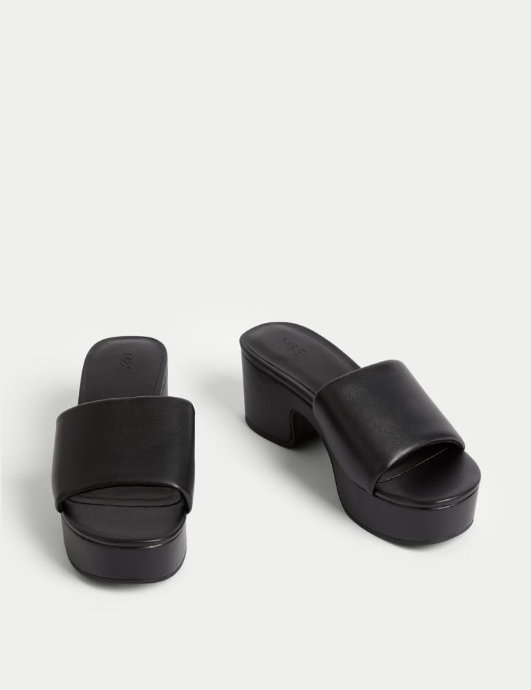 Slip On Platform Open Toe Mules