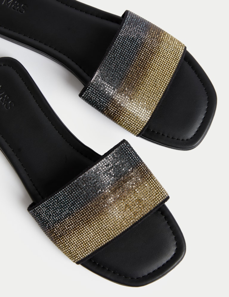 Slip On Sparkle Flat Mules 1 of 3