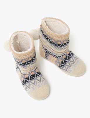 marks and spencer ladies slipper boots