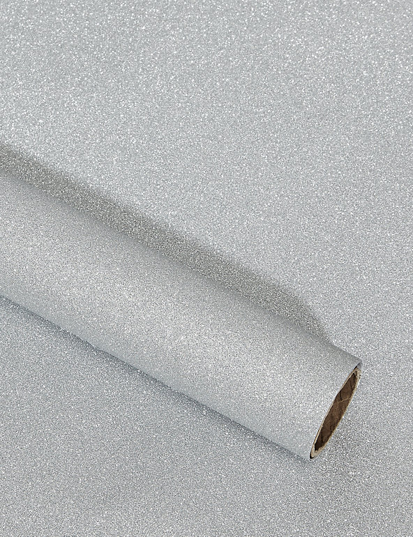 Sliver Glitter Wrapping Paper Image 1 of 1