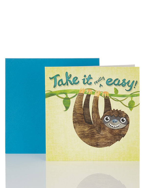 Sloth Take It Easy Card Image 1 of 2