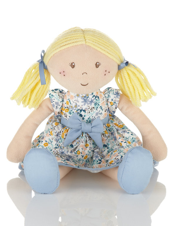Small Blonde Doll Blue Dress (32cm) Image 1 of 2