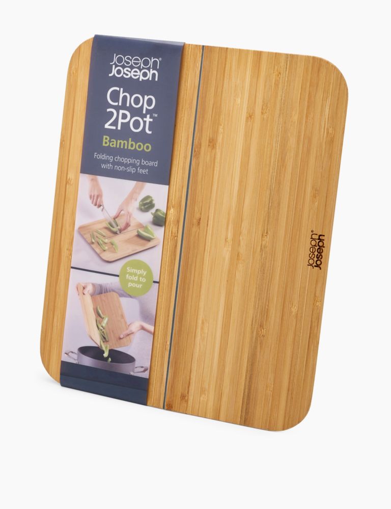 Small Chop2Pot™ Bamboo Chopping Board 1 of 2