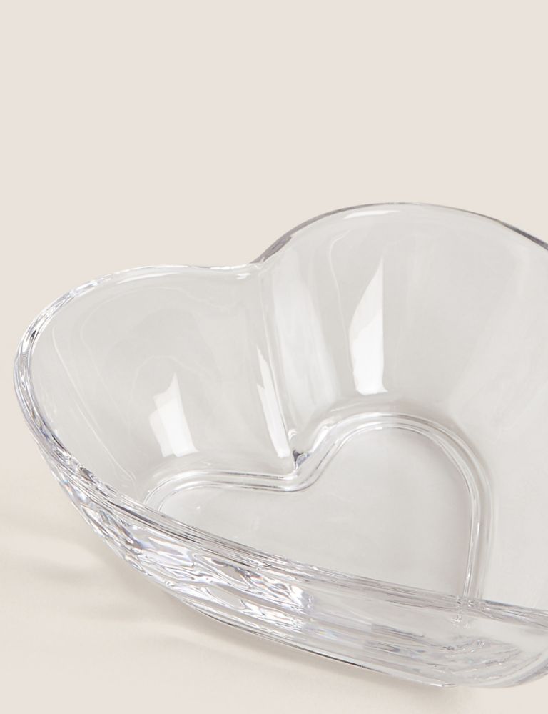 Small Glass Heart Serving Bowl 3 of 6