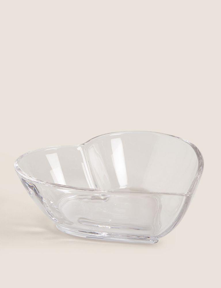 Small Glass Heart Serving Bowl 2 of 6