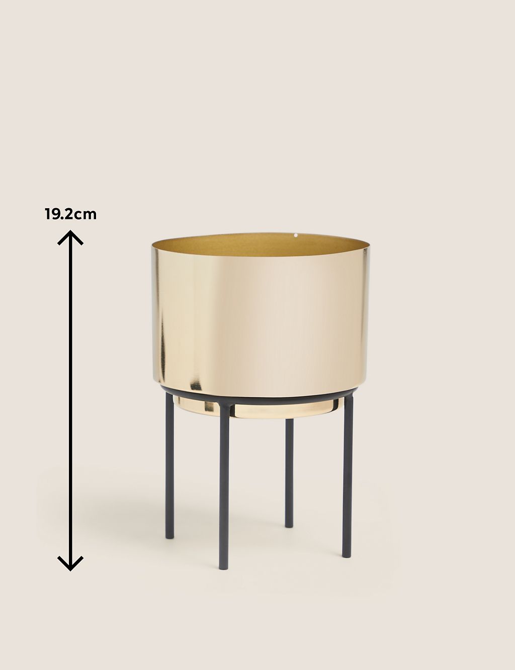 Small Gold Planter with Stand 5 of 7