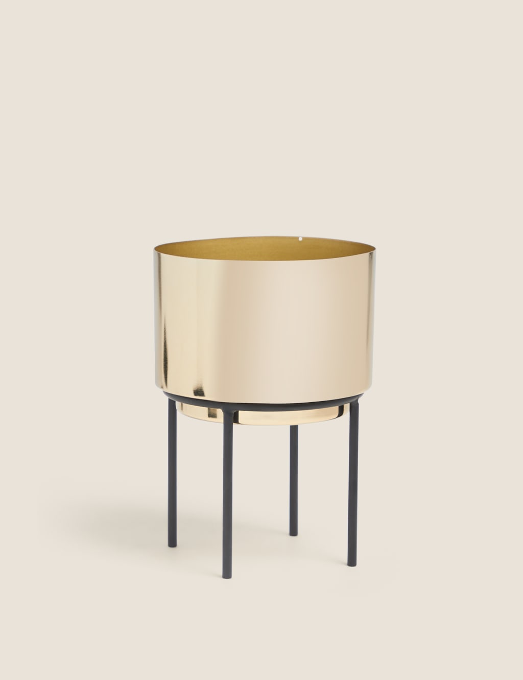 Small Gold Planter with Stand 1 of 7