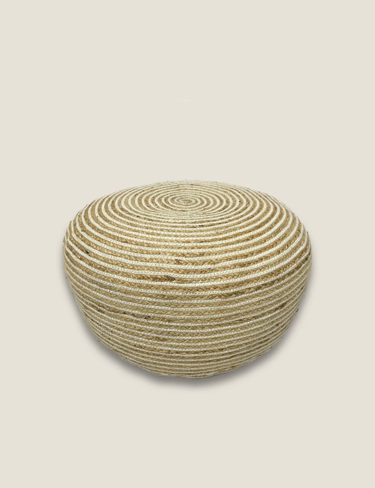 Small jute hot sale pouf