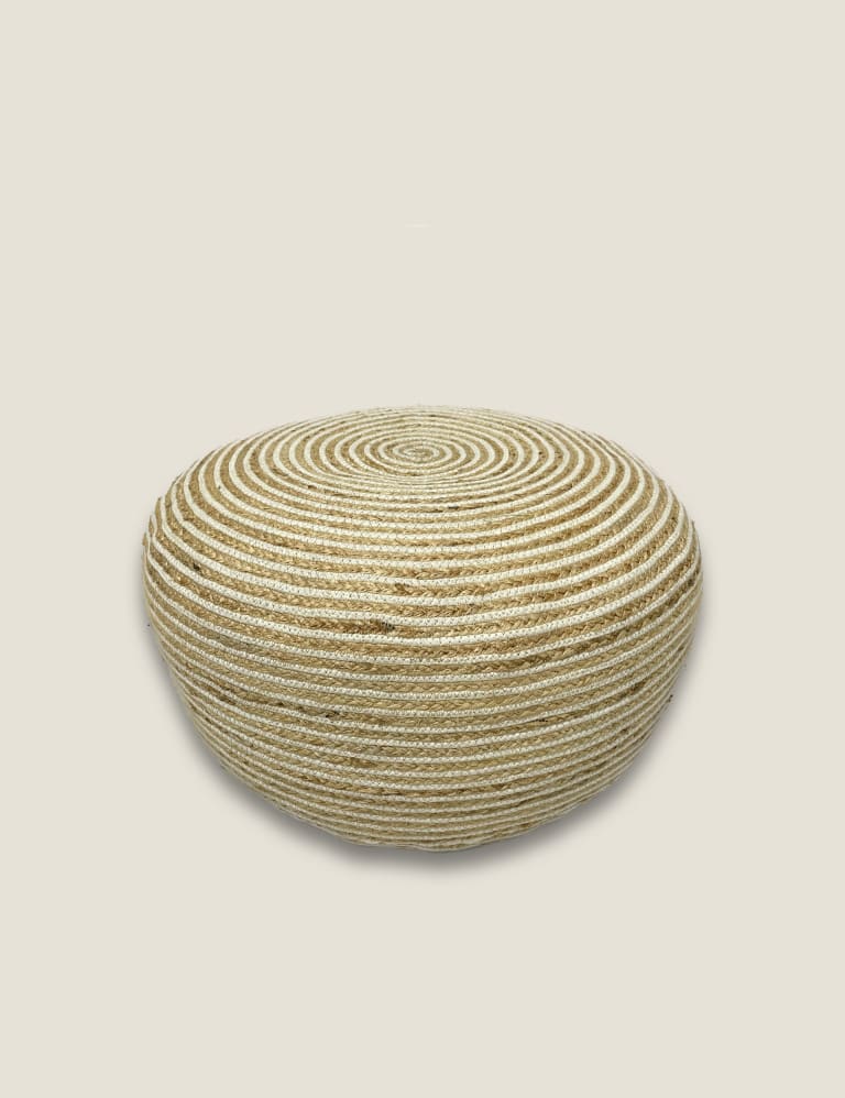 Small Jute Pouffe 1 of 2