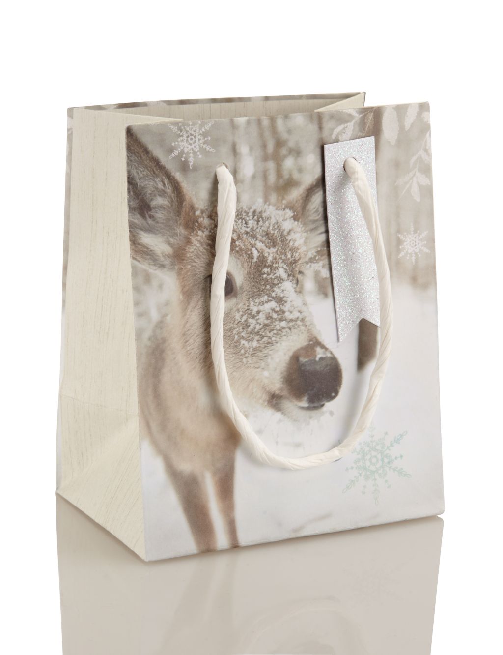 Small Reindeer Christmas Gift Bag 1 of 2