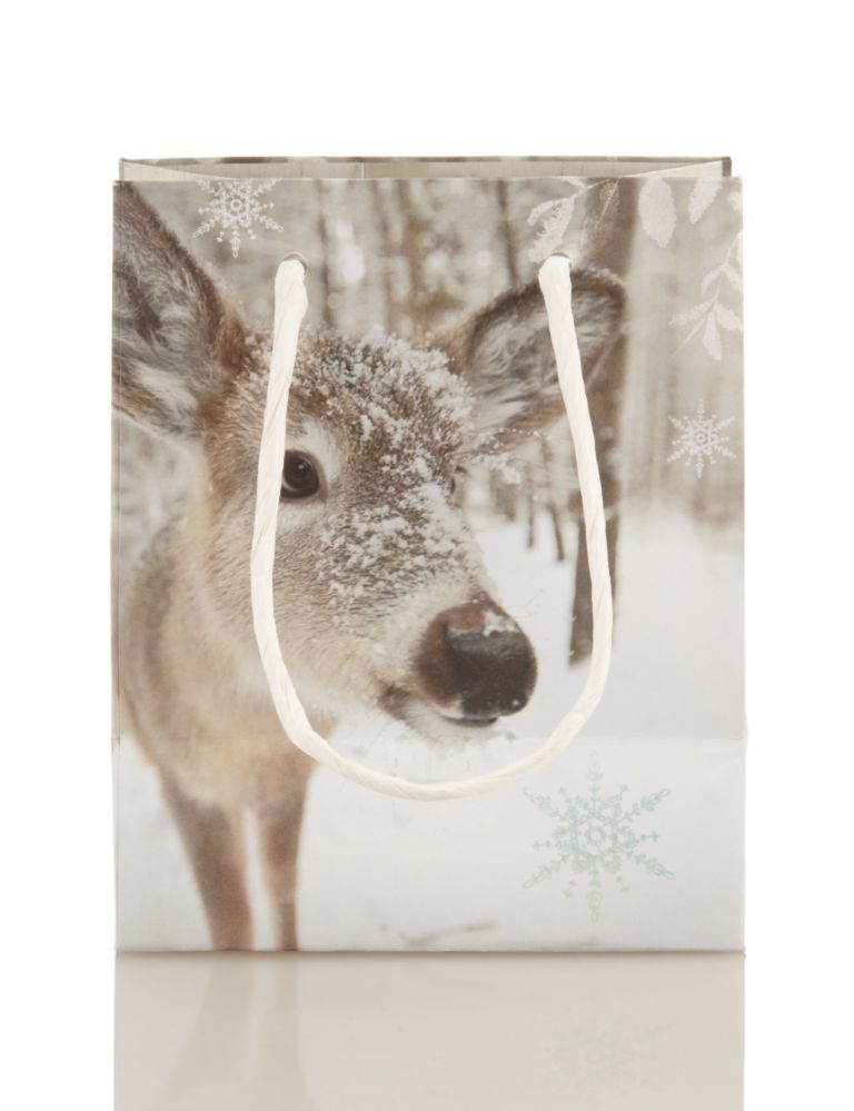 Small Reindeer Christmas Gift Bag 2 of 2