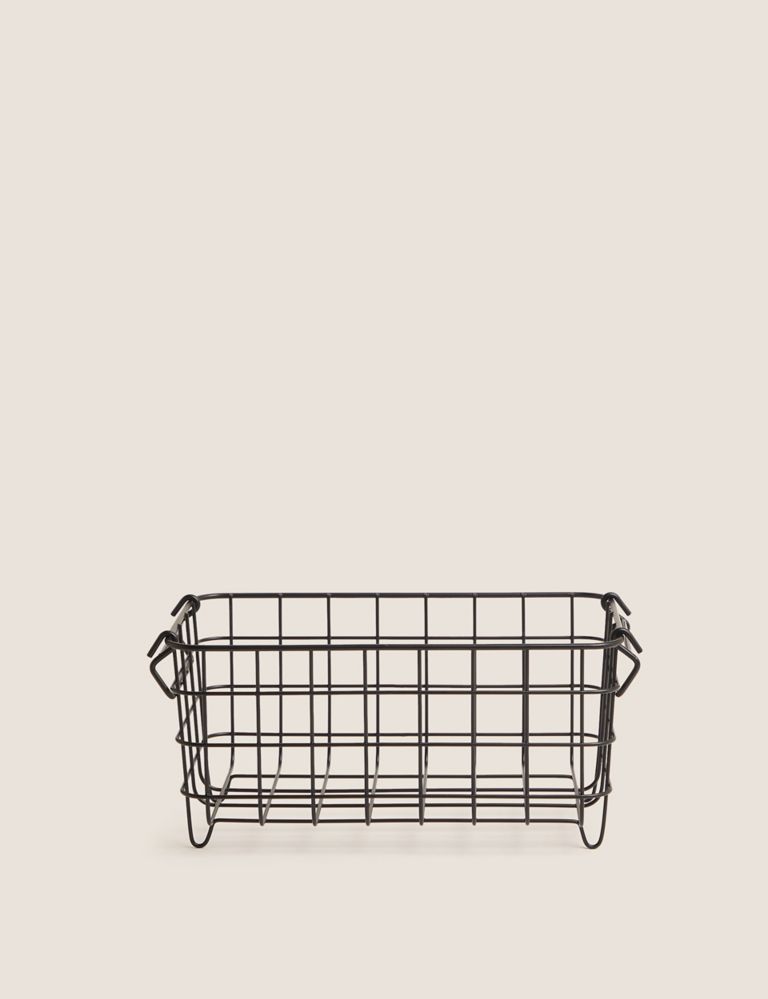 Small Stackable Wire Storage Basket 1 of 4