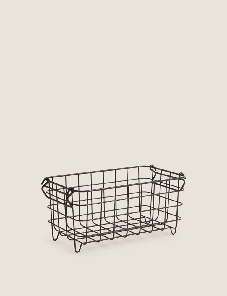 Small Stackable Wire Storage Basket 3 of 4