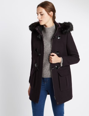 Smart Hooded Duffle Coat M S Collection M S