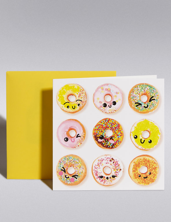 Smiley Doughnuts Blank Card Image 1 of 1