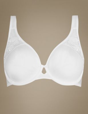 Smoothing Hibiscus Embroidered Underwired Full Cup Bra B-DD Image 2 of 4