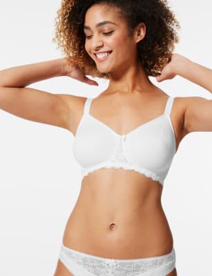 MARKS & SPENCER Smoothing Non-Wired Bralette T337158WHITE (40A