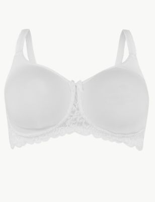 Smoothing Lace Wing Non-Wired Full Cup Bra A-E, M&S Collection