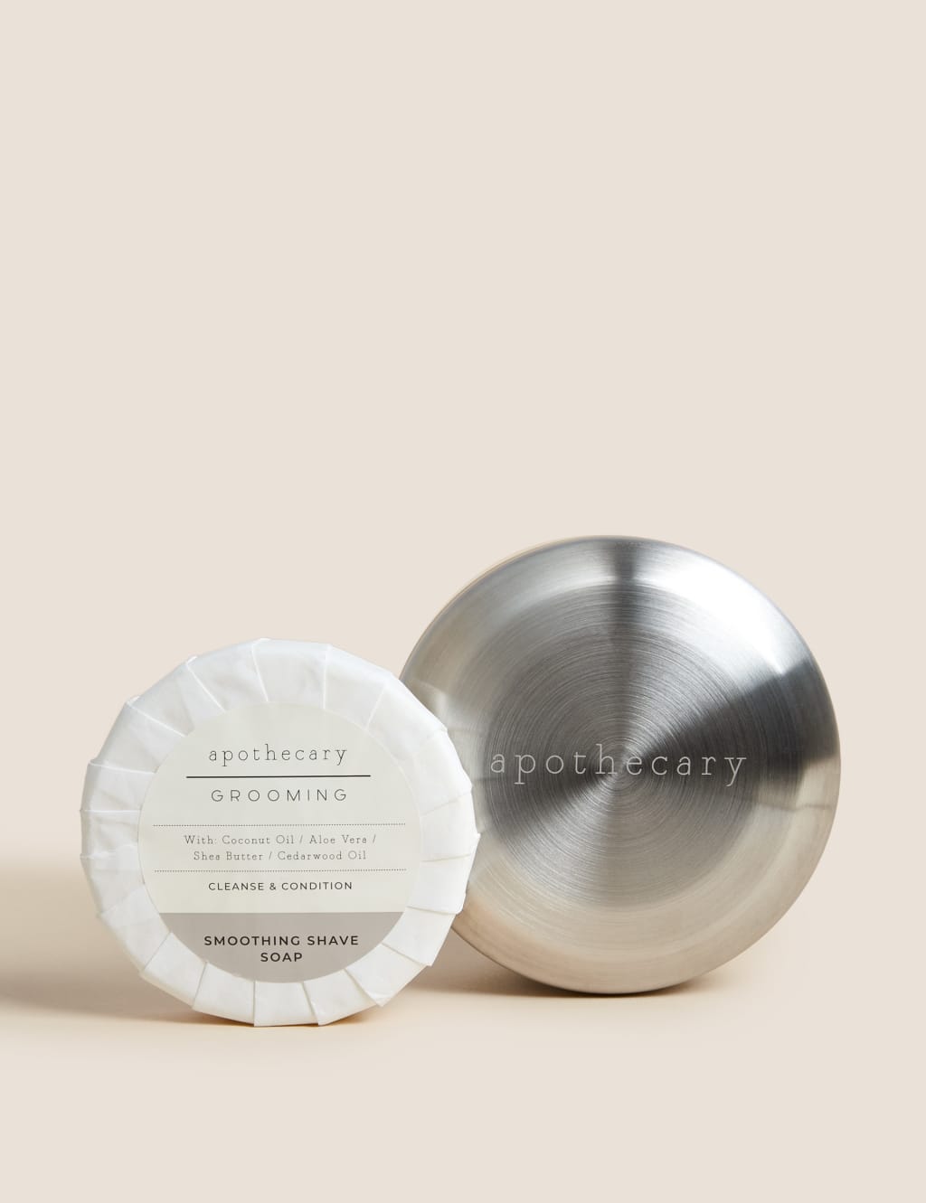 Smoothing Shaving Soap & Bowl Set Apothecary M&S