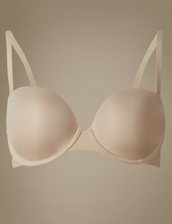 Details about   Ex M&S Bra Multiway Non Padded Underwired Full Cup Almond Nude Lace Strapless