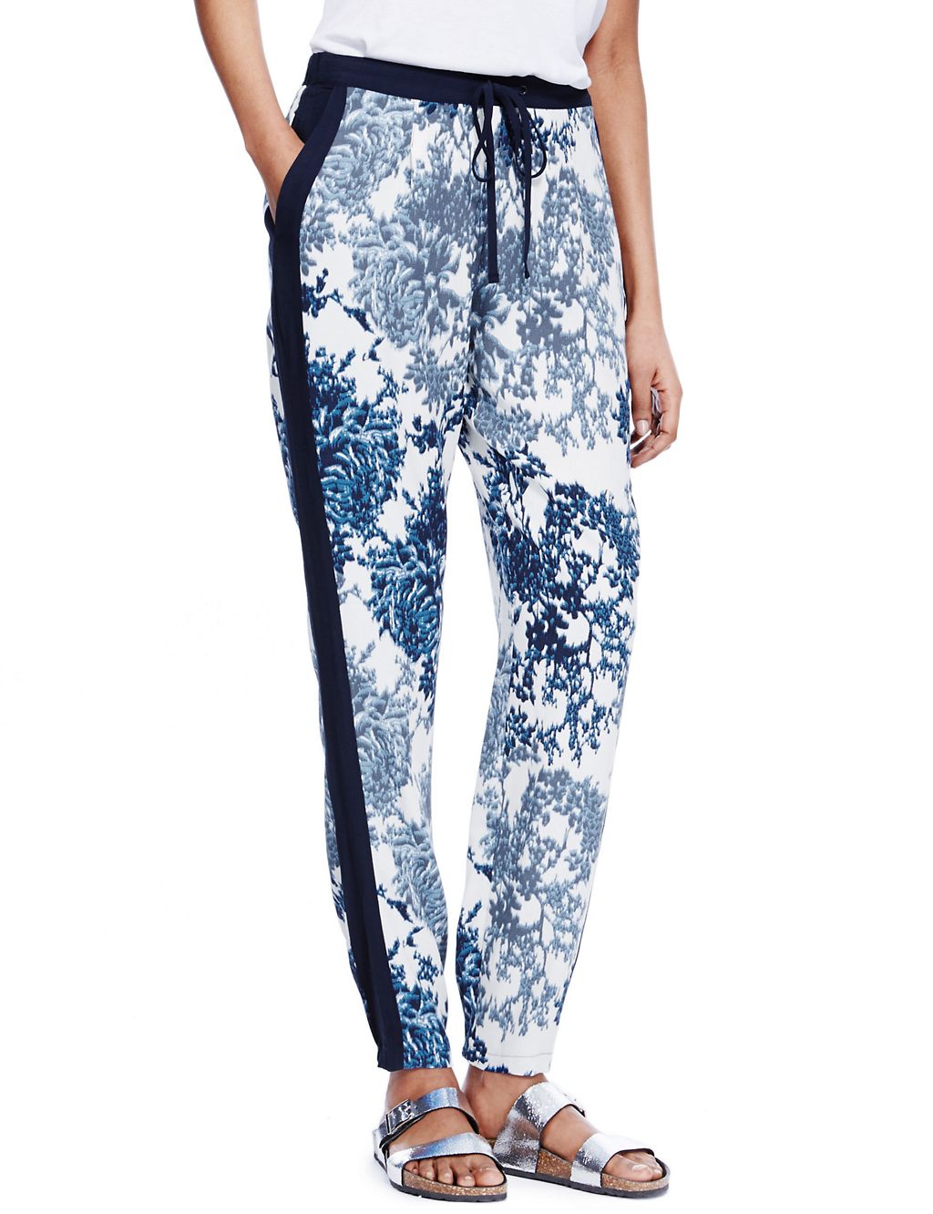 Smudge Floral Tapered Leg Trousers 2 of 4
