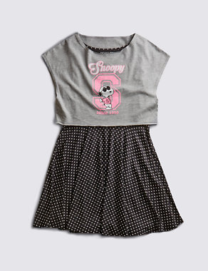 Snoopy™ 2 in 1 Dress with StayNEW™ (5-14 Years) Image 2 of 3