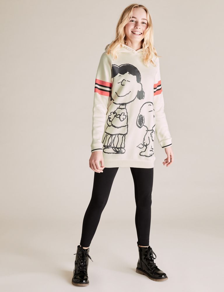 Snoopy™ Cotton Rich Longline Hoodie (6-16 Yrs) 1 of 5