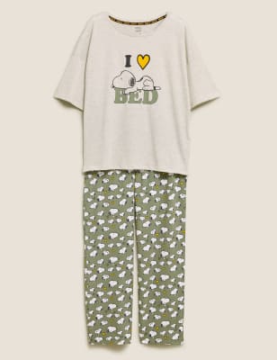 Snoopy™ Print Cotton Pyjama Set | M&S Collection | M&S