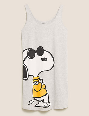 Snoopy™ Print Cotton Rich Short Nightdress Image 2 of 6