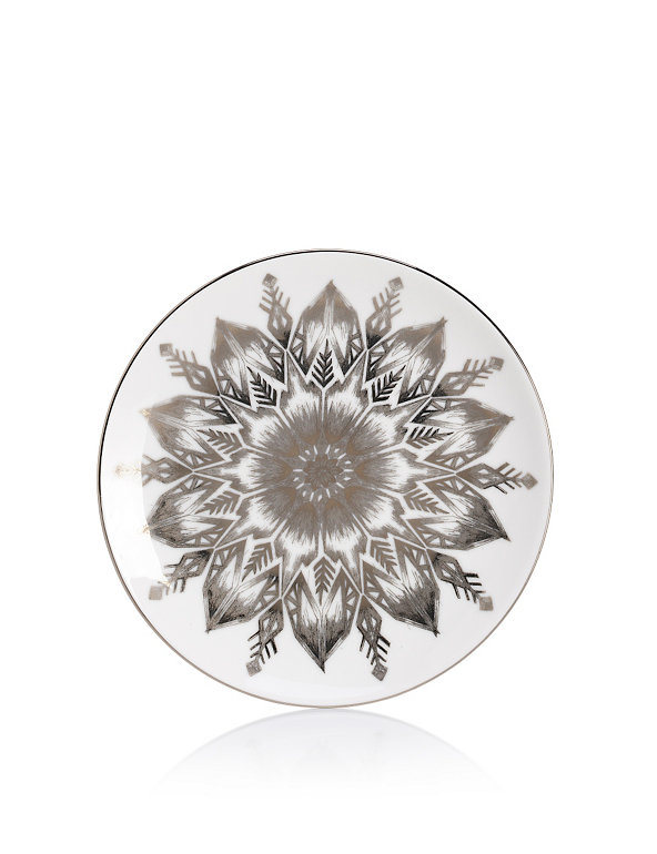 Snowflake Etched Side Plate Image 1 of 1