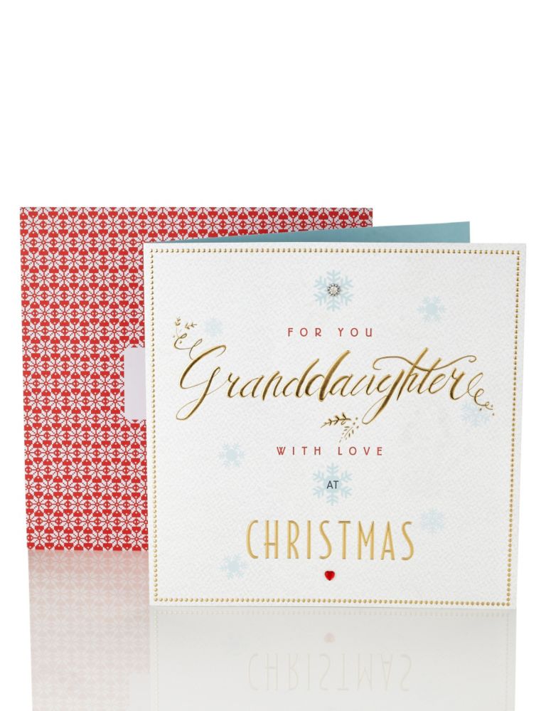 Snowflake Granddaughter Christmas Card 1 of 4