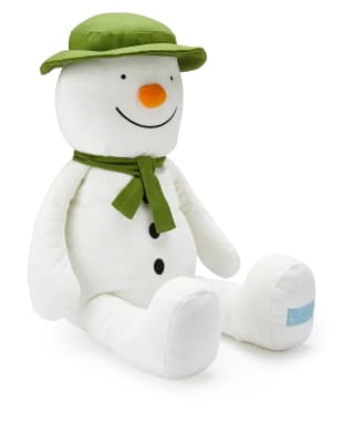 Snowman and store snowdog teddy