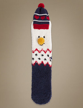 Snowman Bed Socks Image 2 of 3