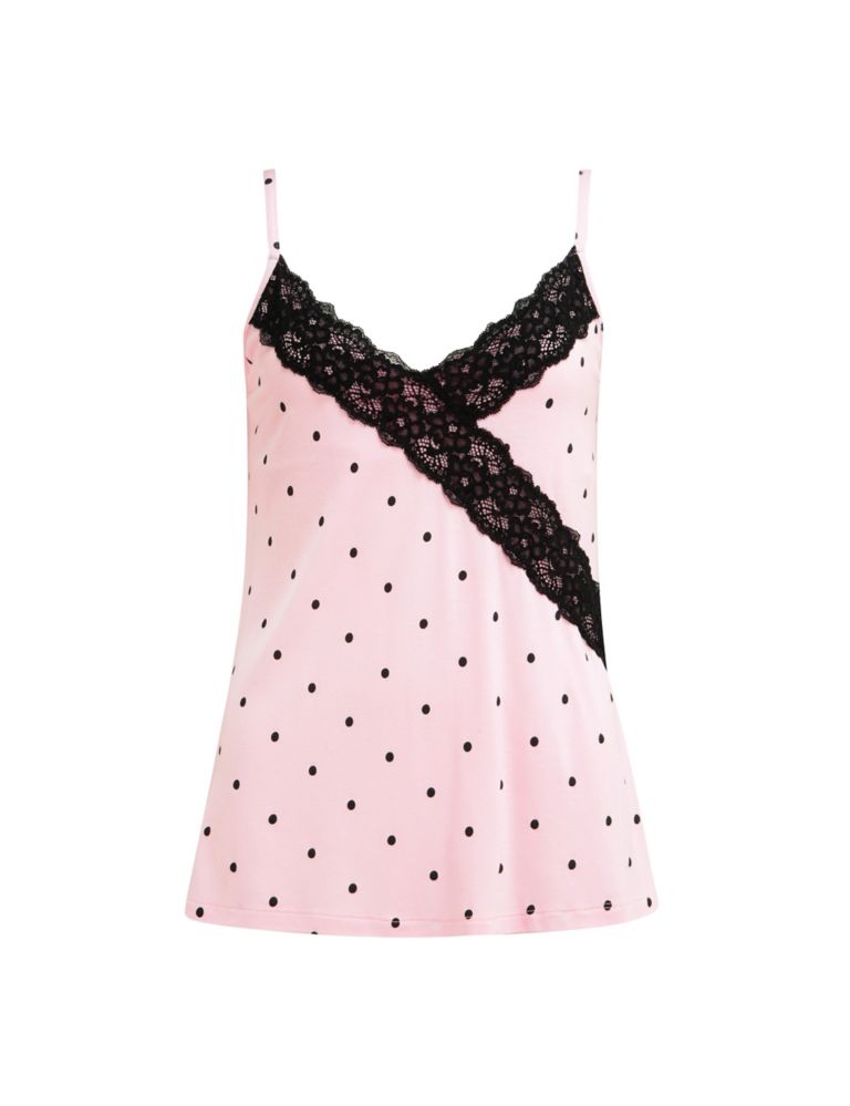 Sofa Loves Lace Polka Dot Hidden Support Camisole 2 of 5