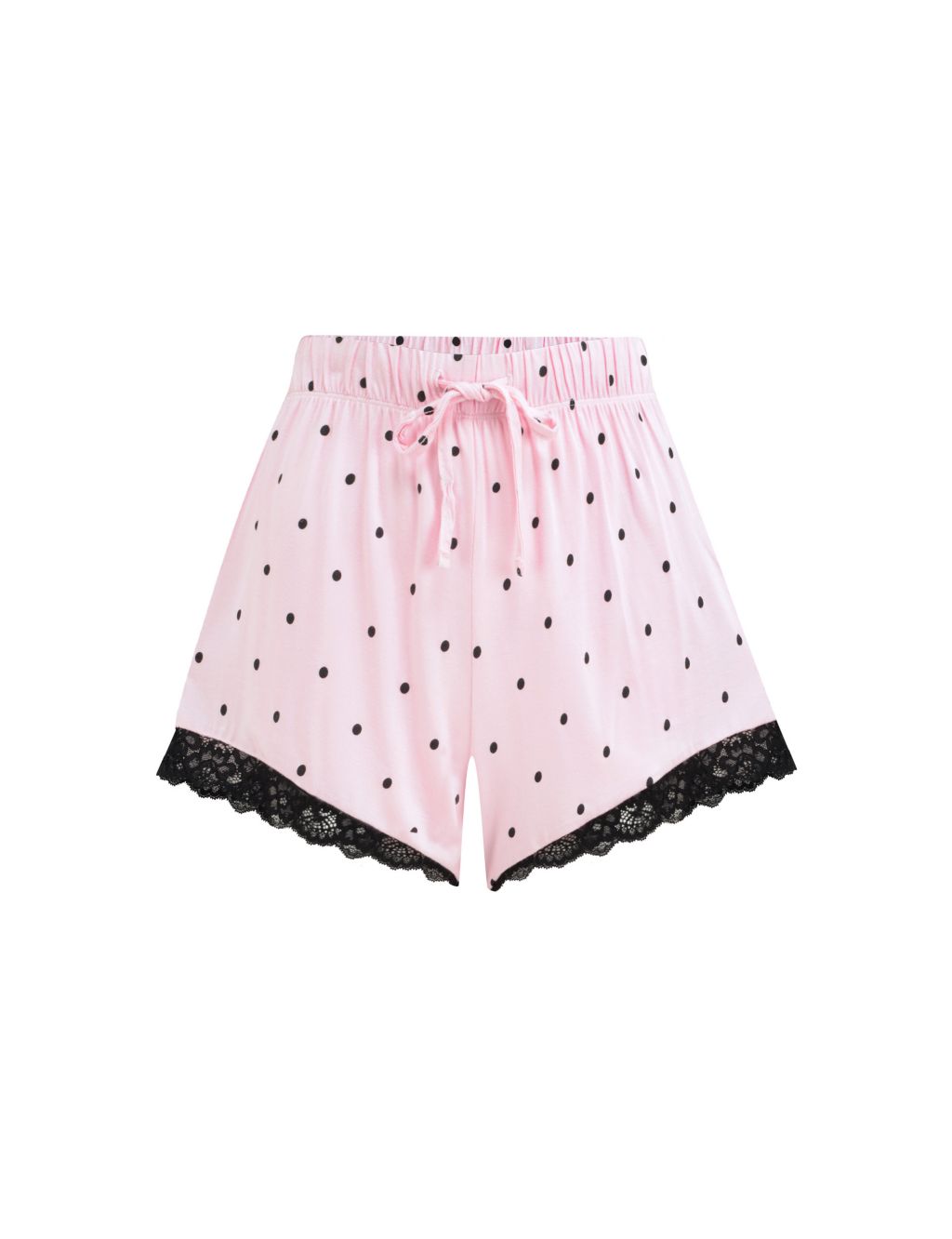 Sofa Loves Polka Dot Lace Trim Pyjama Shorts 1 of 5
