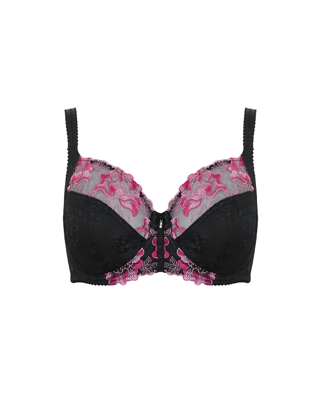 Sofia Lace Embroidered Side Support Bra DD-J 1 of 5