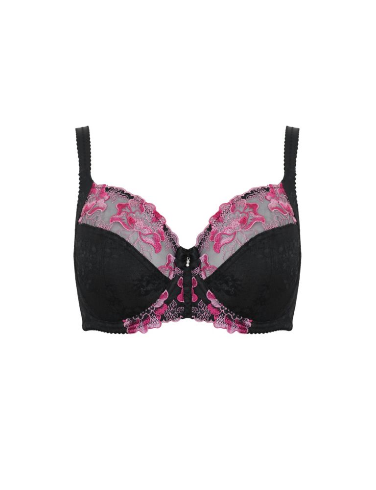 Sofia Lace Embroidered Side Support Bra DD-J 2 of 5