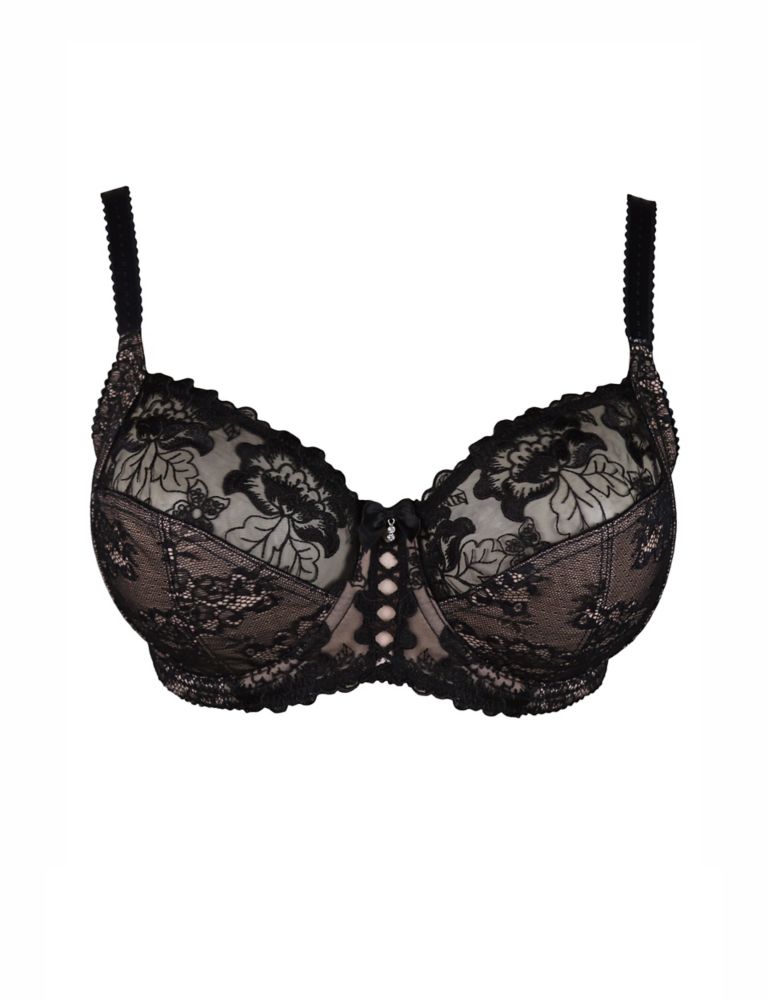 Sofia Lace Embroidered Side Support Bra DD-J 2 of 6