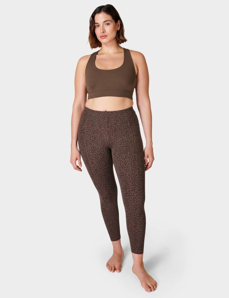 Brown/Black 2-Piece Leopard Top & Legging Set