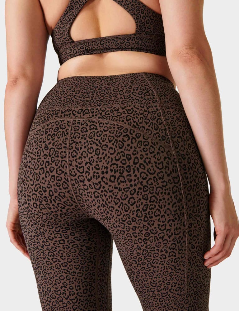 Leopard print high waisted leggings store