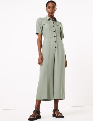 m&s khaki jumpsuit