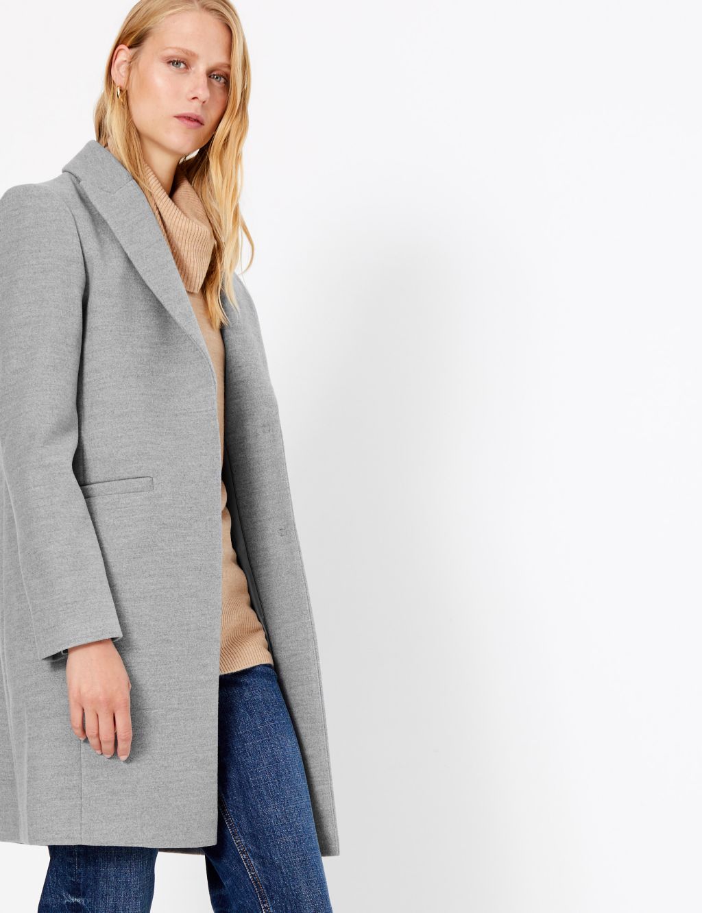 Soft Touch City Coat | M&S Collection | M&S